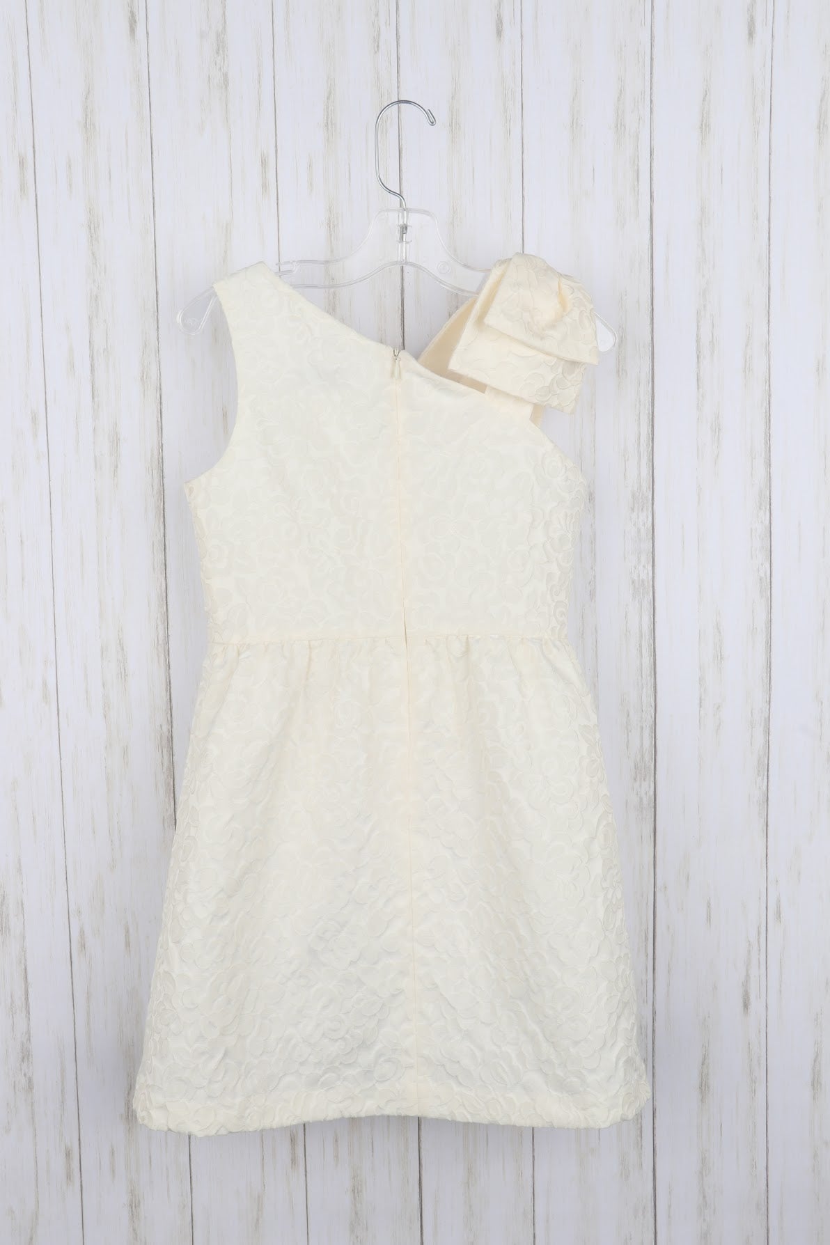 Jacquard Dress with Bow